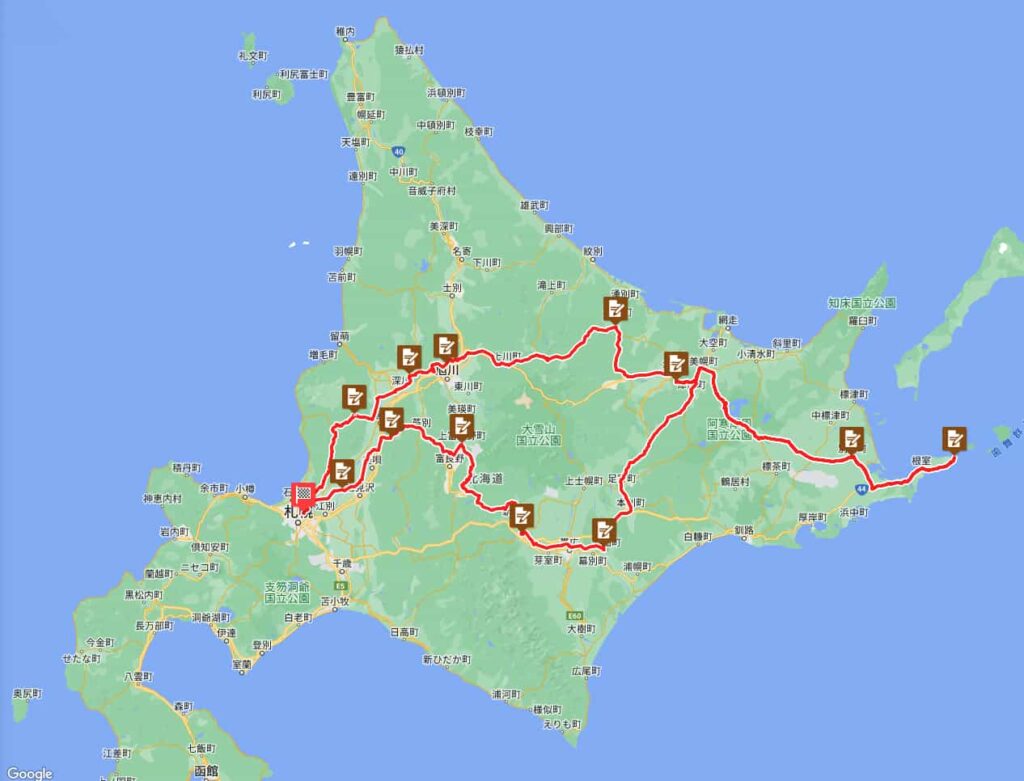 『ジャパン・グランドネ 2025北海道1200㎞納沙布岬』の走行計画を立ててみる